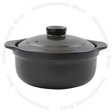 砂鍋煲湯鍋 陶瓷燉鍋 耐高溫家用煲湯鍋 - 桃園出貨, 1個, 無蓋款,黑色砂鍋容量2.4升（2-3人份）