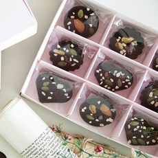 디유 발렌타인데이 수제 초콜릿 만들기 선물 세트DIY 키트 다크 파베 초콜렛_누아망디앙, 없음