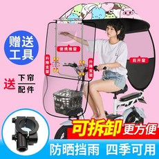 디얼픽유 팡쿠 3륜 전동차 차양막 캐노피 오토바이 천막 스쿠터 지붕 비가림막 비가리개 스카이블루