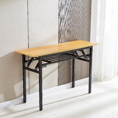 우드 접이식 스툴 블랙 방석 통가죽 간이 의자 사무실, 80x50x75cm, 옐로우우드패턴 이중층 [초두꺼운]