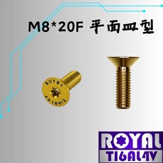 ROYAL 鈦合金螺絲 M8*20F 皿平 飛碟頭, 1個