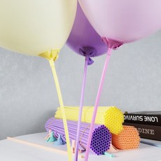 파티 풍선 막대 컵 꽂이 컬러 풍선대 32cm 42cm 10개입, 1개