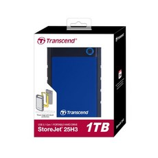 (Transcend) 외장HDD StoreJet SJ25H3B 충격방지 (USB3.1 Gen1) (1TB/블루), 1TB