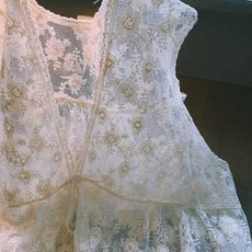 여성 레이스 조끼 프릴 베스트 여름 화이트