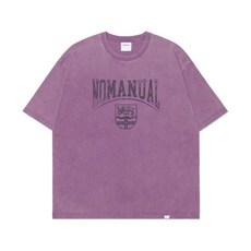 [노매뉴얼] EMBLEM WASHED T-SHIRT - PURPLE