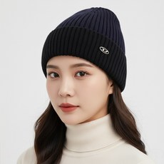 남자 비니모자 등산모자 겨울 스포츠 비니 러닝모자, 네이비블랙