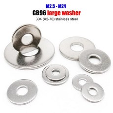 대형 오버사이즈 넓은 평면 와셔 플레인 개스킷 M2.5 M3 M4 M5 M6 M8 M10 M12 M20 A2 304 스테인리스 스틸, 13 5pcs M12x37x2.8
