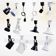 자체브랜드 LED 레일 조명 스포트라이트 블랙 화이트 색상 옵션선택 천장형 다운라이트, 원통/블랙