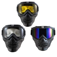 고글이 포함출시 Birdz 버즈 Skullbird 스컬 마스크 3개 투명 노란색 ReflecTech 파란색 렌즈 미국발송