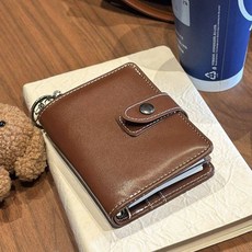M5 다이어리 미니 지갑 5공 바인더 콜렉트북 현금 포켓 챌린지 월렛 커버, 속지없음, 브라운