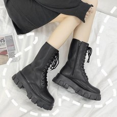 마켓다인Z 어글리 아웃솔 키높이 미들워커 레이스업워커 LU65 워커힐