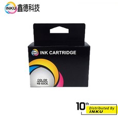 INKU HP 60XL 高容量環保墨水匣 CC644WA 適用 F4280, 1個, 彩色