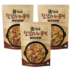 [TV홈쇼핑정품 인포벨]정가네 찰보리 누룽지 고단백 돼지감자 파로 장미화 건강 끓여먹는 영양 가마솥 누룽지, 3개, 500g