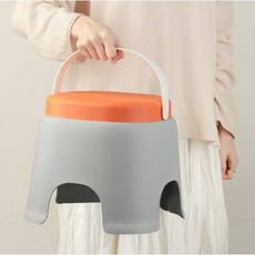 비비드한 베인 핸들링 욕실의자 3size, 베인 핸들링 스툴(대-오렌지)