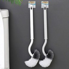 욕실 청소솔 화장실 브러쉬 s자형 변기솔 m12331 변기청소, 화이트