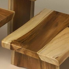 싹팔아 우드 선반 60cm 노트북테이블 화분정리대 원목화분선반 화분선반대, 티크 원목화분진열대 (60cm 중)
