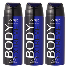 (3개)아리스 데오 바디 스프레이/데오드란트 200ml/익스트림, 3개, 200ml, (3개)아리스 데오 바디 스프레이/데오드란트 200ml