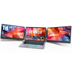 노트북 듀얼 보조 모니터 휴대용 포터블 확장모니터 FHD IPS USB-C 연결, S1 (적합 노트북 13-17인치), 35.56cm