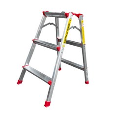국내생산 발판이 넓은 휴대용 가벼운 가정용 다용도 광폭 접이식 사다리 3단, 1개