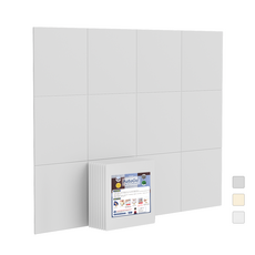 AutoGo 문소음방지 접착형 흡음판 방음판 흡음재 벽방음보드50cm x 50cm 8장, 그레이