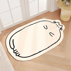 욕실 고양이 규조토 발매트 매트 40x60 화이트, 1개, 상세페이지 참조