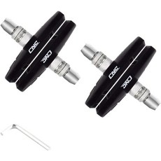 Chooee 바이크 V브레이크 패드 자전거 브레이크 세트 2켤레 범용 슈즈, 70mm/Red Black, 1개