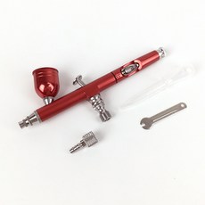 130模型噴筆氣泵套裝，新手上色噴漆噴槍，適用於牆繪彩繪、家具修補、蛋糕製作, 1個, 紅色