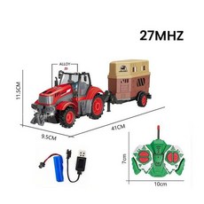 무선RC 농장 트랙터 트레일러 원격조종 자동차 모델 장난감 선물, 10. Livestock RV 1