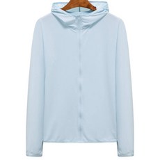 2026 夏季防曬衣 防曬外套 男女同款 UPF50 冰絲連帽 戶外登山騎行釣魚 速乾運動 遮陽外套, 男淺藍色