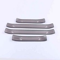 도어 스커프 스텝 가드 호환 문턱 발판 도요타 라브4 RAV 4 2019 2020 2021 스테인레스 스틸 외장 자동차 씰 플레이트 트림 로고 없음, Silver Model 1