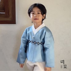 남아한복 Track-69 하늘색 마고자 (백일-8호) 돌한복 아기한복