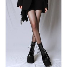 [어디에나] 에나멜 통굽 플랫워커 부츠 슬림핏 스탠딩화 키높이 15cm캐주얼룩 깔끔한 겨울코디 가을코디 데일리-gmdns