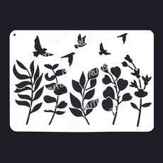 A40-0036型染版(Stencil)-蝶古巴特DIY-簍空模板-塗鴉模版-繪畫模版, 1個, A40-0036