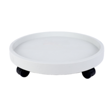 帶輪滑足浴輕巧移動盤, 1個, 白色