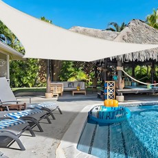 쿨보이 12피트 12인치 x 17인치 선쉐이드 다크 그레이 직사각형 UV 블록 야외 그늘 캐노피 파티오 잔디 정원 카포트 뒷마당 데크 퍼골라, 10'x20', Butter Cream