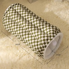 세탁 터널형 고양이 침대 사계절 사용 겨울에도 따뜻하고 감 쿠션, 1개, 2. 포레스트 그린