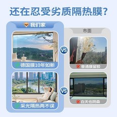陽光房隔熱防曬膜 透光遮陽 居家窗貼 單向透視隱私貼膜 IMVGT01A, 1個, 【德國進口綠銀色】超厚/高隔熱防曬,長2米*寬40cm【送全工具+不隔熱包退