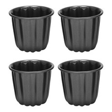 캔넬 곰팡이 칸넬 머핀 컵 4pcs 비 스틱 칸넬 곰팡이 그레이 블랙 칸넬