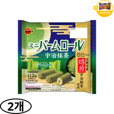 부르봉 미니 바움롤 우지말차맛 롤케이크 일본 과자 사은품 추가증정, 2개, 112g