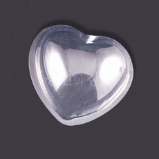 투명 하트 모양 입체 덮개(10개) 소형 PVC 반구 미니 커버 돔형 볼록 만들기 꾸미기