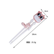 可愛動物造型兒童訓練筷, 粉紅色, 1個