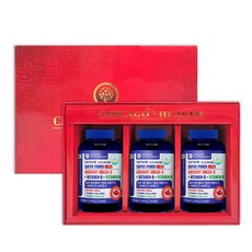 [시카고헬스] 선물세트 캐나다 슈퍼파워 rTG 알티지 엔초비 오메가3 비타민D 비타민E 쇼핑백없음 (총3병-9개월분), 1세트, 270정