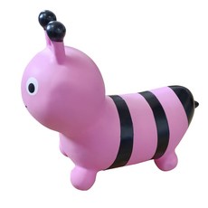 玩具跳跳馬蜜蜂兒童 寶寶大號坐騎小馬 幼兒園搖搖馬網紅充氣, 1個, 粉紅色:無規格