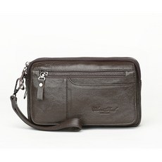 [낸스] 소가죽 핸드백 남성용 손가방 대용량 진가죽 클러치백 장지갑