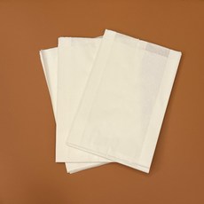 台灣製 空白防油紙袋 食品紙袋 炸物袋 麵包袋, 100個, 全白-六兩袋, 1套