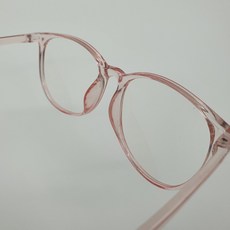동글이 뿔테 패션 안경 핑크