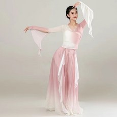 한국무용 풀치마 여름 공연 의상 세트 입시 연습복 댄스복 스커트 연영과 그라데이션 무용복