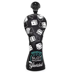 BAIRBRE Golf Club Covers Lucky 777 블레이드 퍼터 헤드커버 골프 드라이버 커버 페어웨이 우드 헤드커버 하이브리드 헤드 커버 블레이드 퍼터 커버 가죽, 하이브리드/블랙