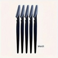 쉬운 그립 핸들이 있는 얼굴 털 제거 도구 다기능 눈썹 면도기 키트 - 정밀 트리밍 쉐이핑 5/6/12Pcs, 5Pcs-Black, 1개