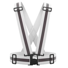 AYKRM 레드 고가시성 밴드가 있는 반사 조끼 러닝 높은 가시성 레드 S-XL 134471, 화이트